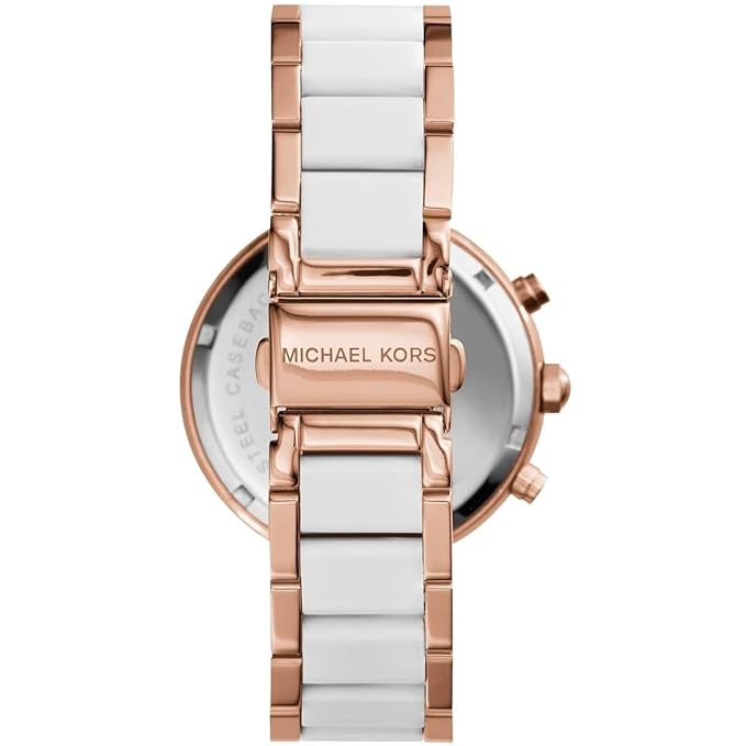 Michael Kors Parker Chronograph White Womens Watch For Girl Or Woman Mk5774