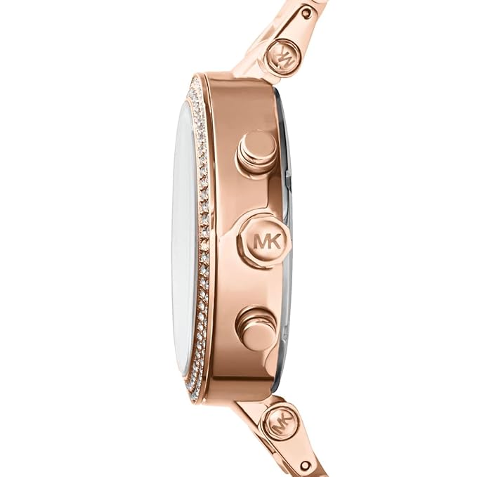 Michael kors Rose Gold Dial Women's Watch For Girl Or Woman Mk5896 Two-Tone Strap Best Gift Watch