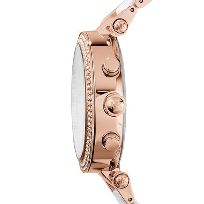 Michael Kors Parker Chronograph White Womens Watch For Girl Or Woman Mk5774