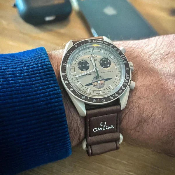 Swatch x Omega Brown Dial/Brown Strap Bioceramic Moonswatch Mission to Mercury OG-1026