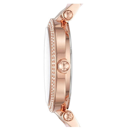 Michael Kors Parker Two-Tone Strap Chronograph Women's Watch White Dial Diamond Case MK-0131