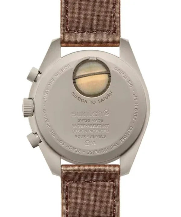 Swatch x Omega Brown Dial/Brown Strap Bioceramic Moonswatch Mission to Mercury OG-1026