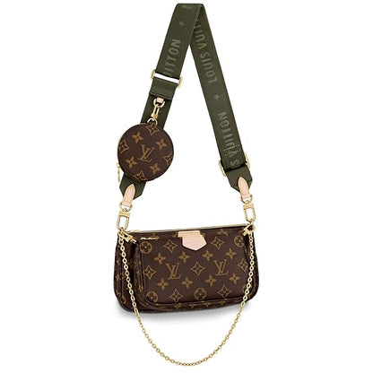 LV Cross Body Handbag In Stunning Brown In Checks Pattern Brown Color Belt Women's Or Girls Bag Along with sling- Stylist Daily Use Bag LV-2874