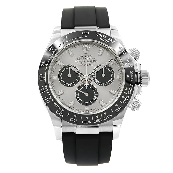 Rolex Cosmograph Silver Color Dial Ring Bezel Daytona Chronograph Quartz Chronometer Men's Watch - RLX-1165