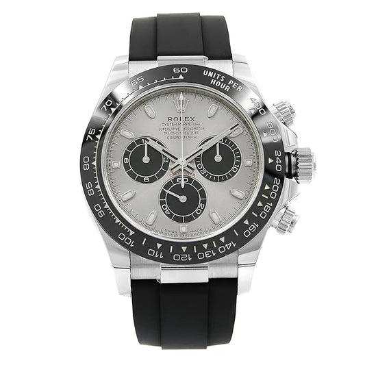 Rolex Cosmograph Silver Color Dial Ring Bezel Daytona Chronograph Quartz Chronometer Men's Watch - RLX-1165