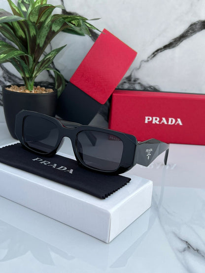 Prada Latest Design Black Color Glass Mens and Womens PR-17Ws Black Frame Sunglass PRA-5254