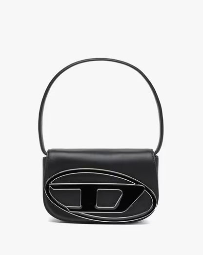 Diesel Black New Leather Bag Iconic Medium Shoulder Bag  DZ-4460-WBG