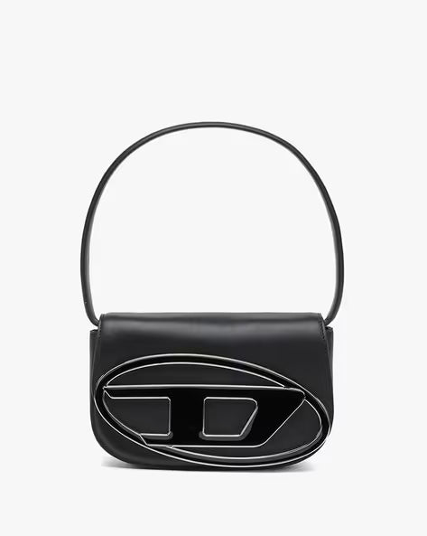 Diesel Black New Leather Bag Iconic Medium Shoulder Bag  DZ-4460-WBG
