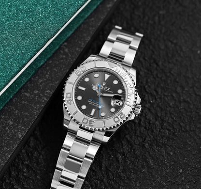 RLX Yacht-Master 40 Oystersteel & Platinum Full set Perpetual Coronagraph Daytona Metal Men's Automatic Watch RLX-116509