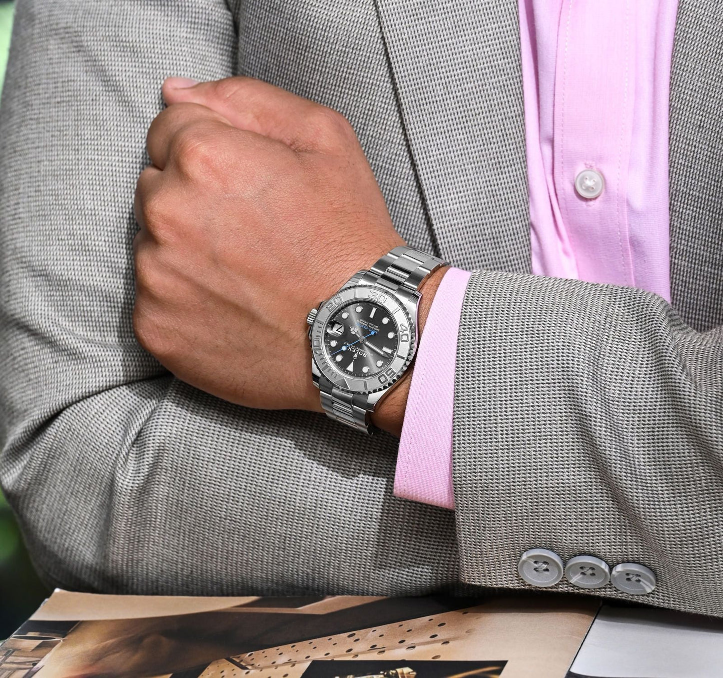 RLX Yacht-Master 40 Oystersteel & Platinum Full set Perpetual Coronagraph Daytona Metal Men's Automatic Watch RLX-116509
