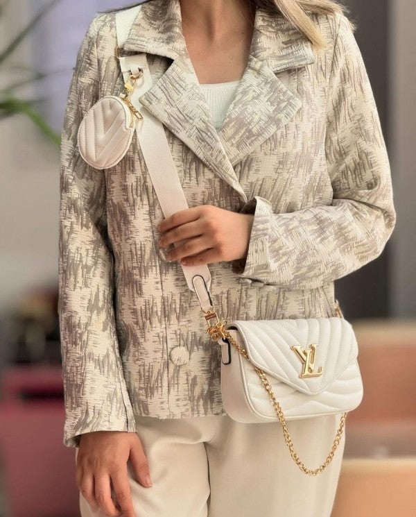 LV New Wave Multi-Pochette White Stylist Daily Use Bag LV-4435-WBG