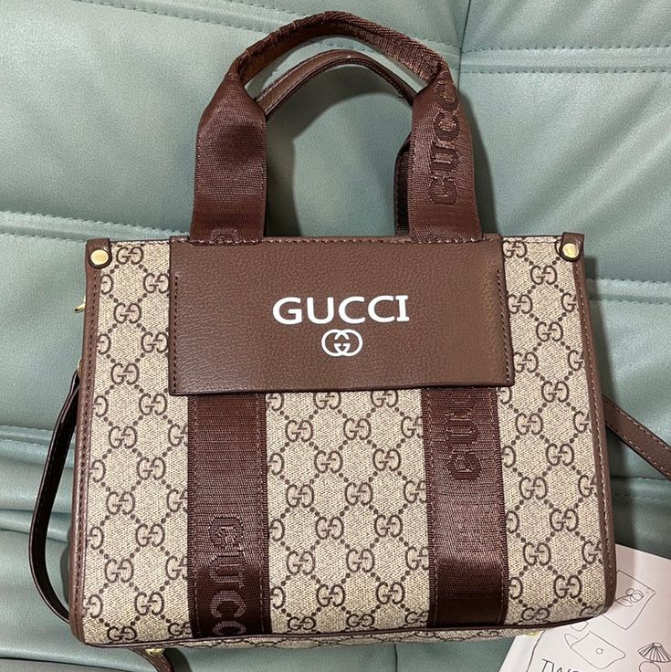GUCCI GG Supreme Leather Hand Bag Beige Brown GG-4451-WBG