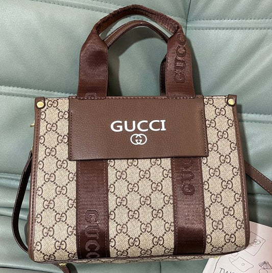 GUCCI GG Supreme Leather Hand Bag Beige Brown GG-4451-WBG