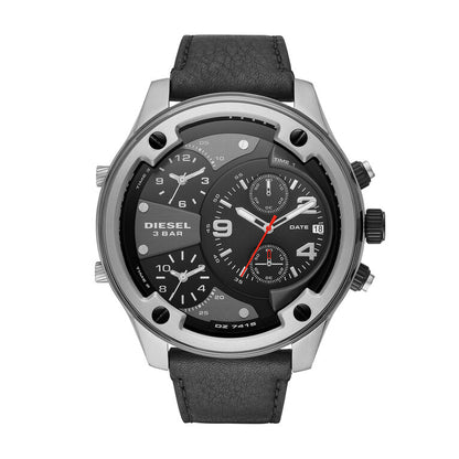 Diesel Chronograph Dated Watch With Black Color Stainless Steel With Black Dial With Silver Metal Case Watch Dz-7291- Best watch For Formal Look For Men