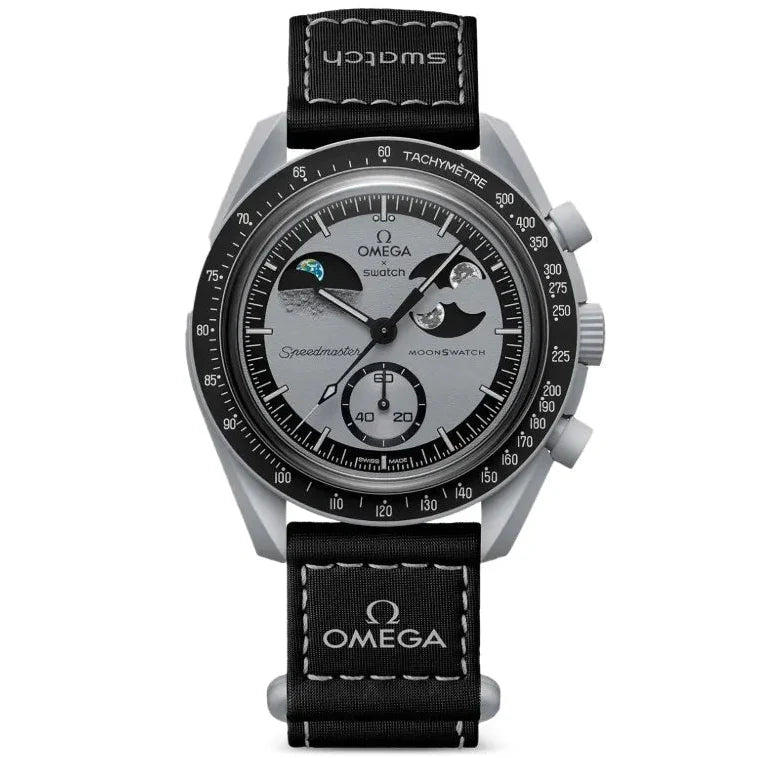 Swatch x Omega Gray Dial/Black Strap Bioceramic Moonswatch Mission to Mercury OG-1034