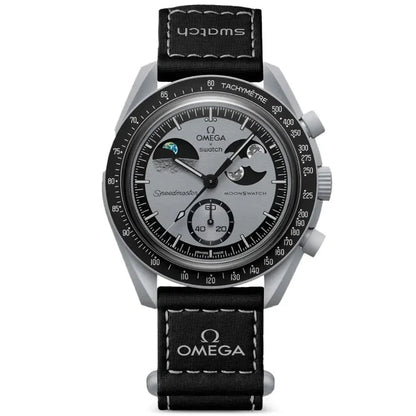 Swatch x Omega Gray Dial/Black Strap Bioceramic Moonswatch Mission to Mercury OG-1034
