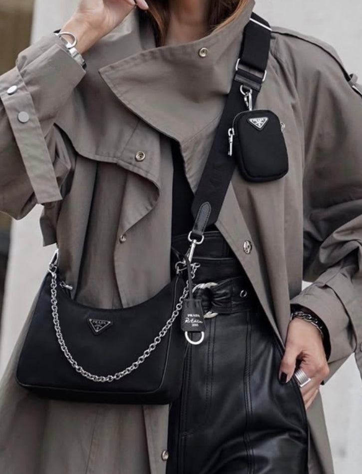 Prada Black Medium Shoulder Bag PR-4470-WBG