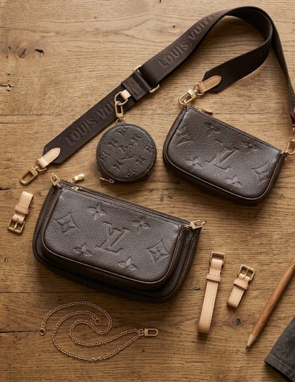 LOUIS VUITTON Brown Multi Pochette Crossbody Bag LV-4452-WBG