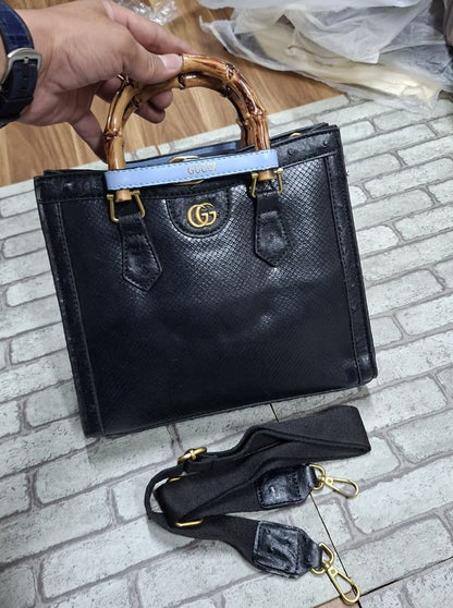 Gucci Black Small Leather Hand Bag CO-4474-WBG