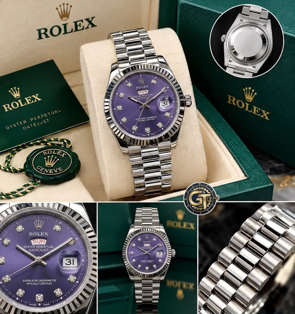 Rolex Datejust Diamond Dial Watch - Blue Dial/Silver Strap RLX-2543