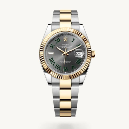 Rolex Datejust 41 Wimbledon & Yellow Gold Oyster Bracelet Men's Watch-RLX-5309