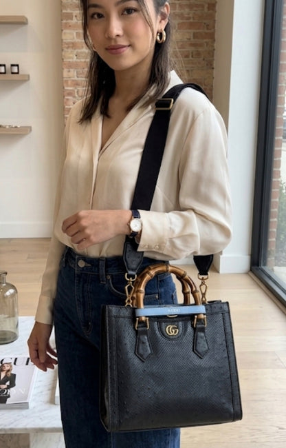 Gucci Black Small Leather Hand Bag CO-4474-WBG