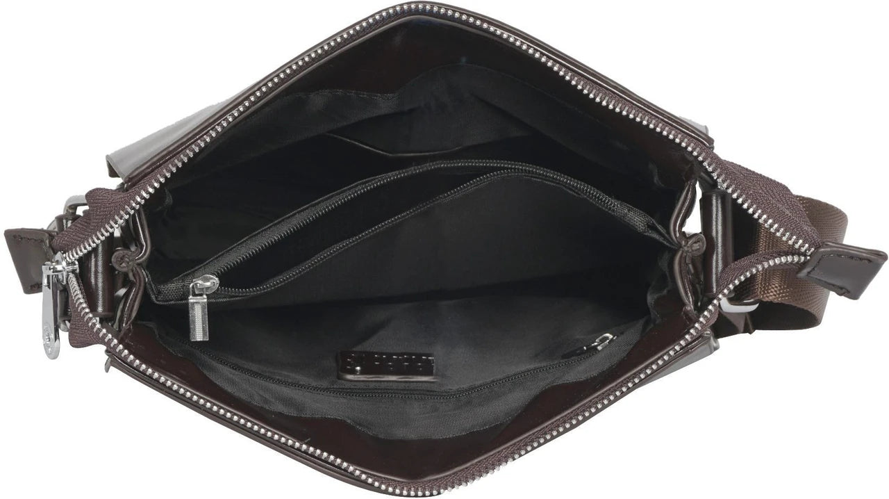 Mont Blanc Men's Crossbody Messenger Bag – Vintage Brown Leather Bag MB-4459-WBG