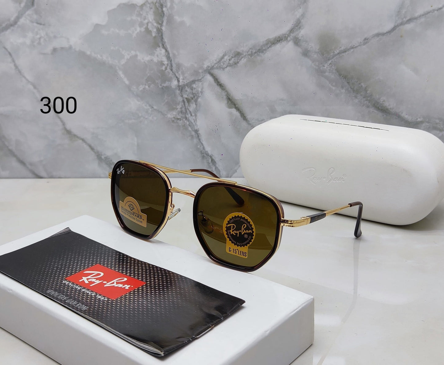 RayBan Retro Brown Glass And Brown Frame Sunglasses Unisex Sunglass For Men's Women and Girl's -RB-4905