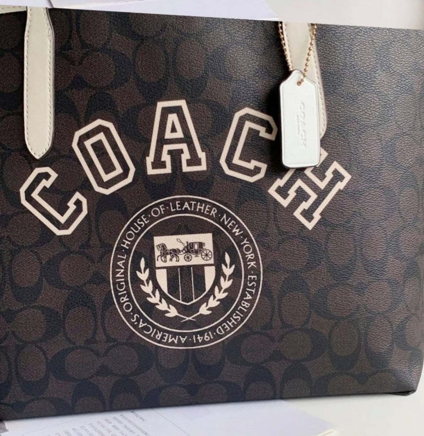 Coach Shoulder Bag Black Stylist Daily Use Hand-Bag CO-4440-WBG