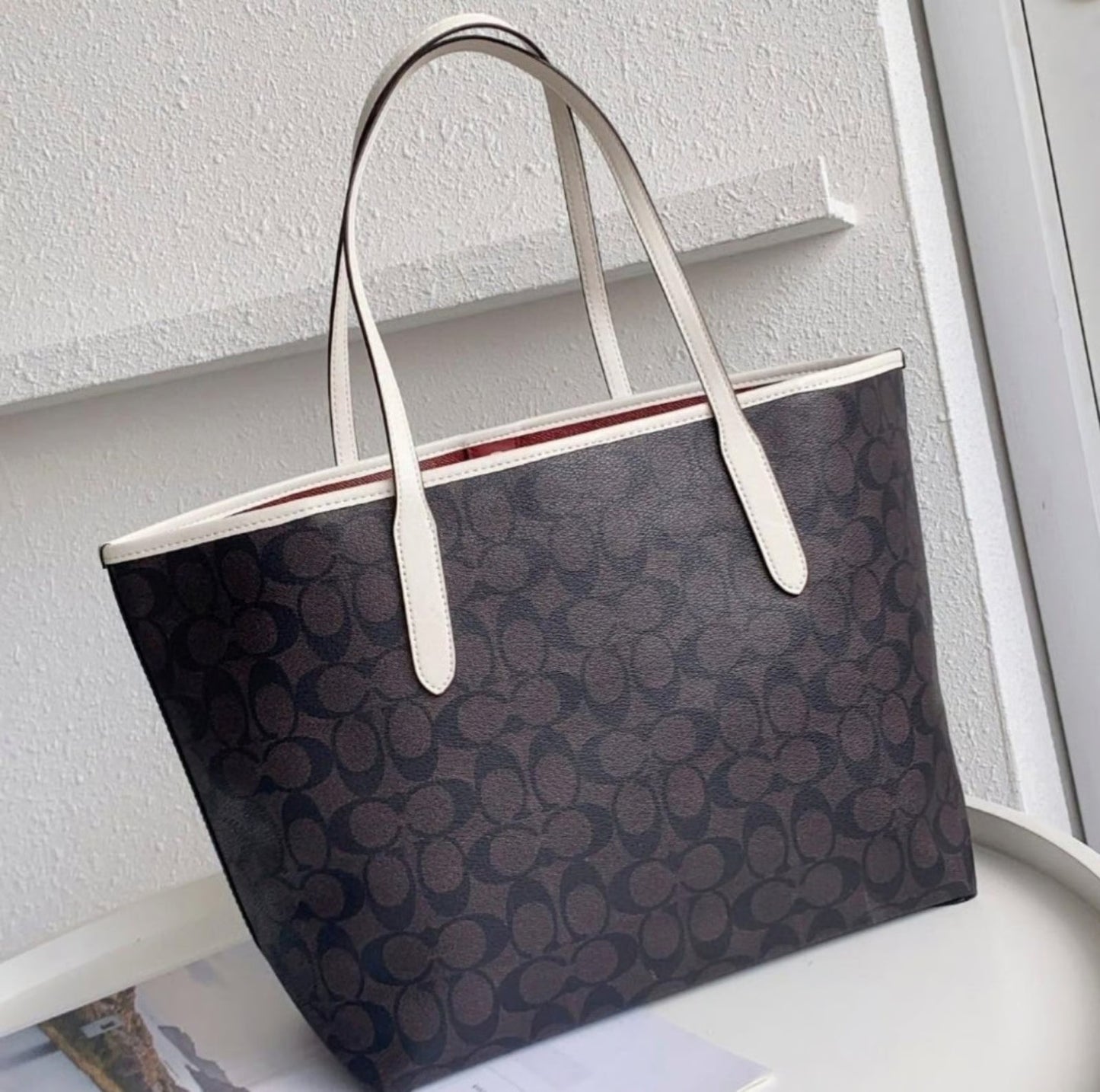 Coach Shoulder Bag Black Stylist Daily Use Hand-Bag CO-4440-WBG