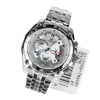 Casio Edifice Chronograph White Dial Quartz Watch For Men-EFR-6441