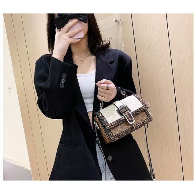 Coach New Brown Leather Stylist Daily Use Hand-Bag CO-4449-WBG