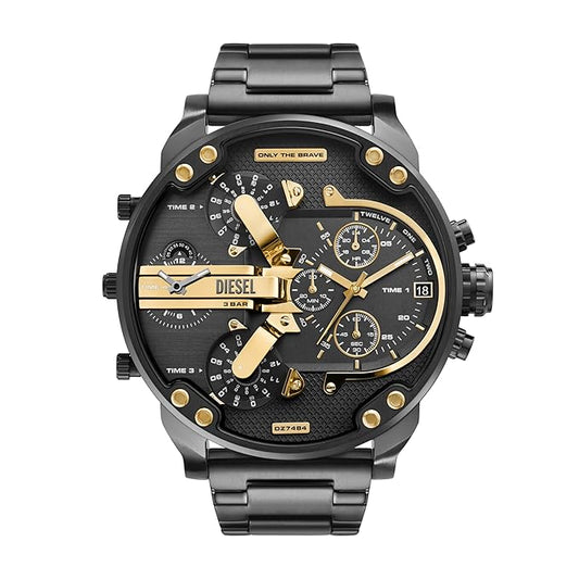 Diesel Multi-Function Chronograph Analog Black-Gold Dial Men's Watch DZ-8014