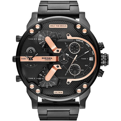 Diesel Multi-Function Chronograph Analog Black-RoseGold Dial Men's Watch DZ-8015