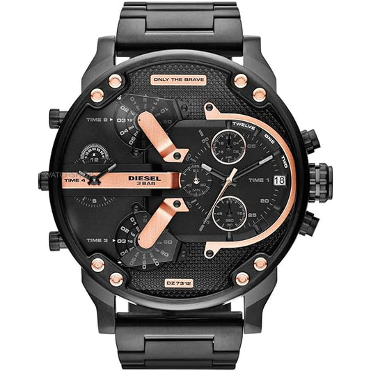Diesel Multi-Function Chronograph Analog Black-RoseGold Dial Men's Watch DZ-8015