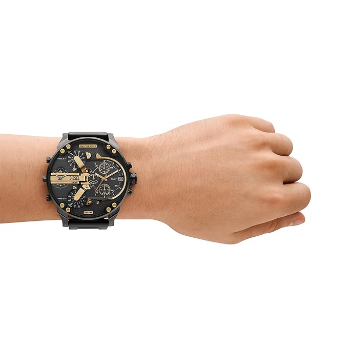 Diesel Multi-Function Chronograph Analog Black-Gold Dial Men's Watch DZ-8014