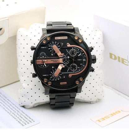 Diesel Multi-Function Chronograph Analog Black-RoseGold Dial Men's Watch DZ-8015
