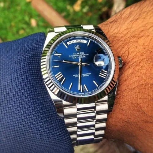 RLX Oyster Perpetual Day-Date Blue Dial Men's Watch RLX-OYST-SB