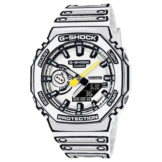 G-shock White Analog-Digital Watch World Time Multi-Function Resin Band Sports Watch GS-2113