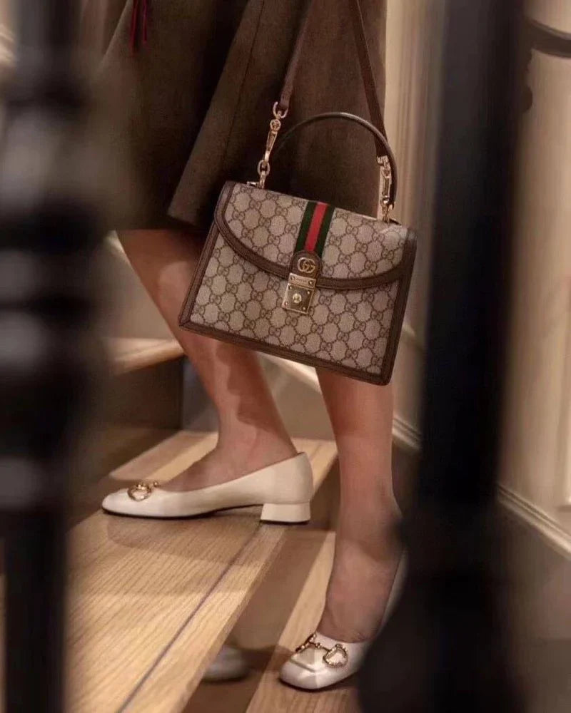 Gucci New Brown Leather Stylist Daily Use Hand-Bag GC-4446-WBG