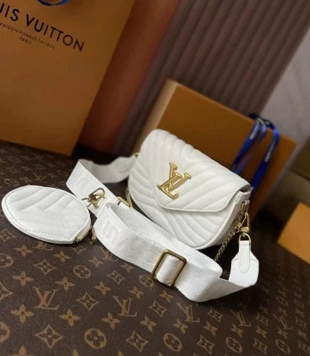 LV New Wave Multi-Pochette White Stylist Daily Use Bag LV-4435-WBG