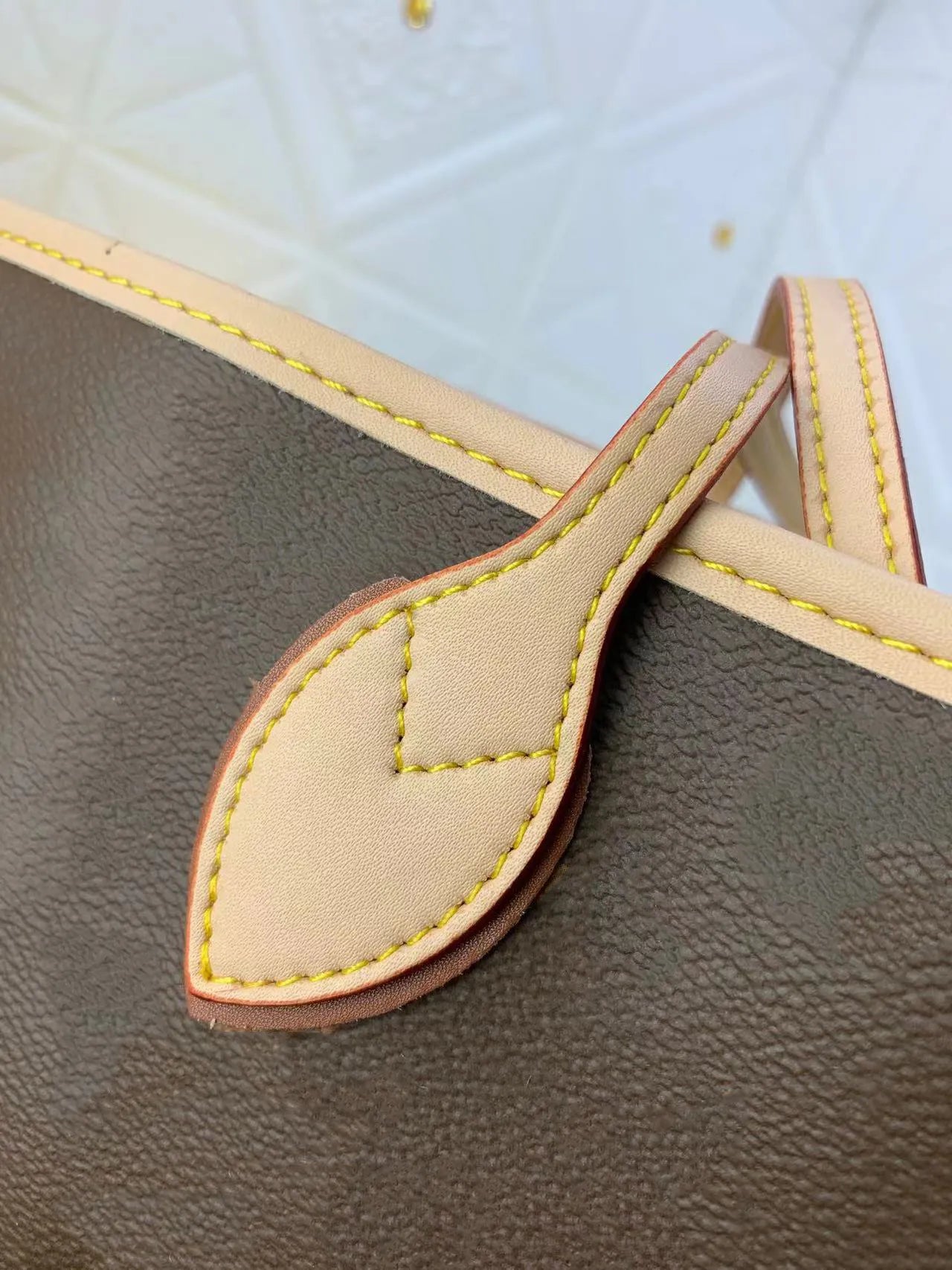 LV Brown New Leather Tote Bag Stylist Office Bag LV-4450-WBG