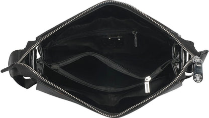 Mont Blanc Men's Crossbody Messenger Bag – Vintage Black Leather Bag MB-4461-WBG