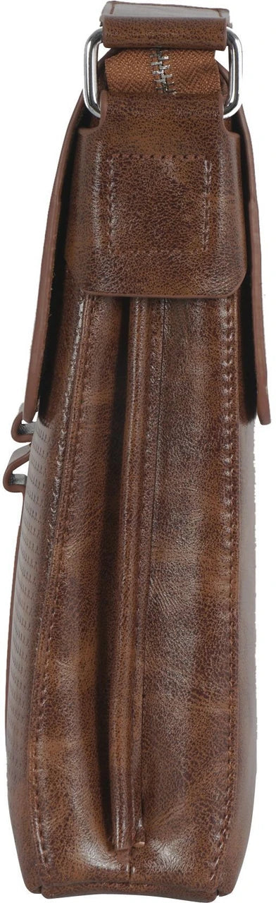 Mont Blanc Men's Crossbody Messenger Bag – Vintage Brown Leather Bag MB-4457-WBG