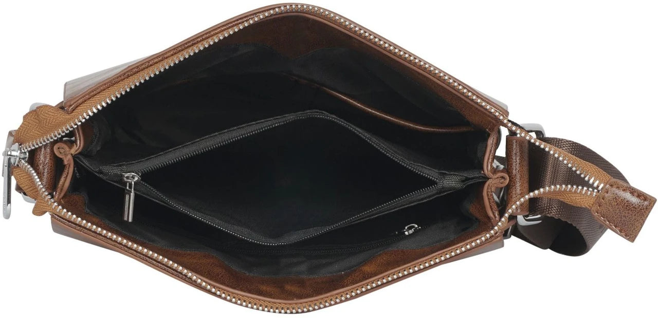 Mont Blanc Men's Crossbody Messenger Bag – Vintage Brown Leather Bag MB-4457-WBG