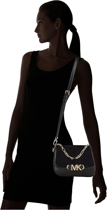 Michael Kors Medium Leather Black Shoulder Bag MK-4460-WBG