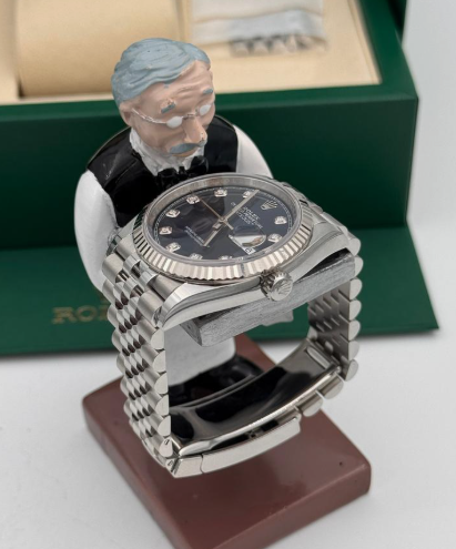 Rolex Datejust Diamond Dial Watch - Blue Dial/Silver Strap RLX-2543