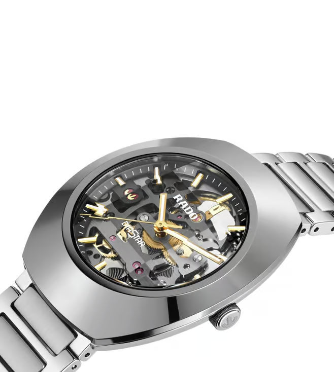 RADO Diastar Automatic Skeleton Dial Silver Men's Watch RD-1215