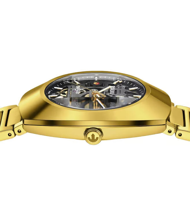 RADO Diastar Automatic Skeleton Dial Gold Men's Watch RD-1214