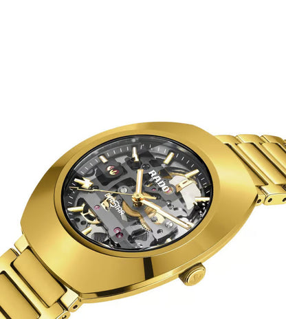 RADO Diastar Automatic Skeleton Dial Gold Men's Watch RD-1214